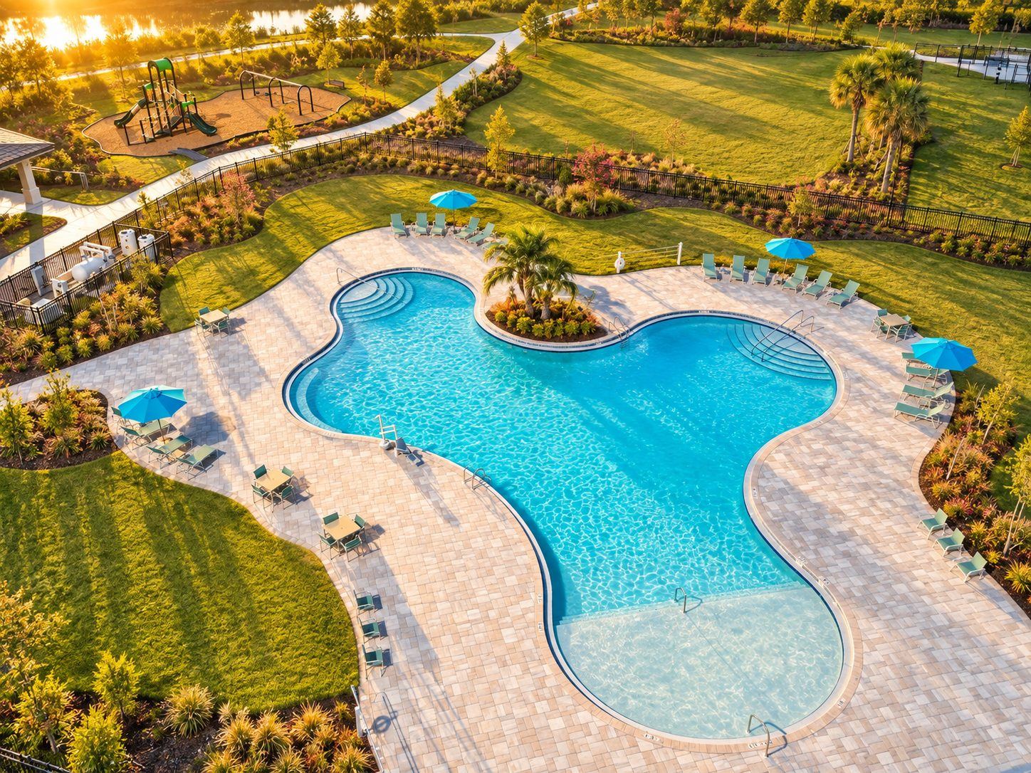 A piscina do Cagan Crossings West vista do alto