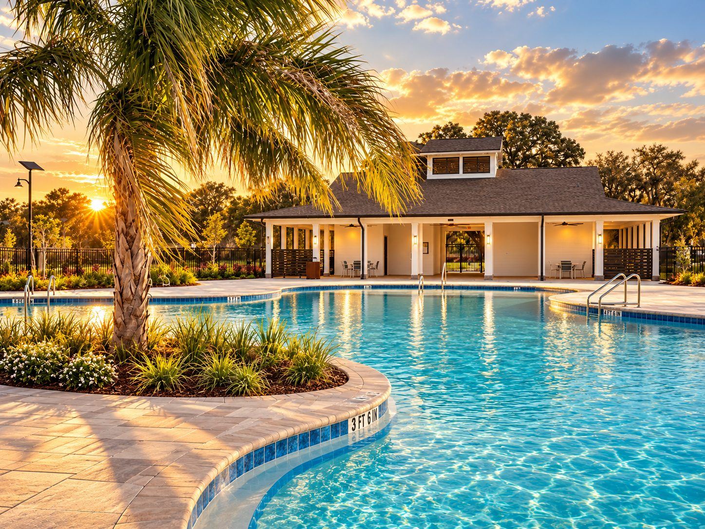 A piscina e a cabana