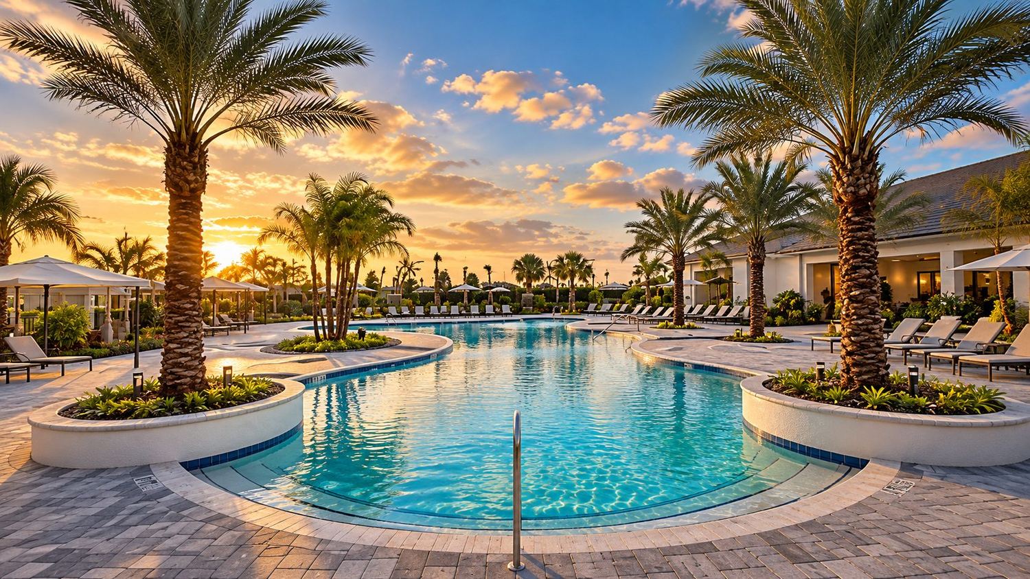 A piscina do Esplanade at Center Lake Ranch