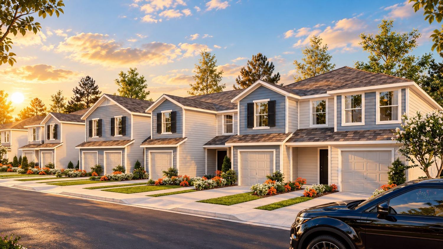 Rua de townhomes do bairro (imagem ilustrativa)