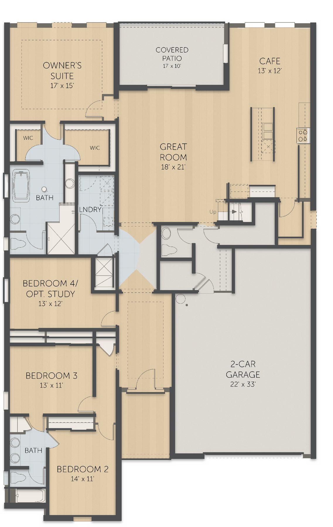 Planta Tidewater com Bonus · 1º andar