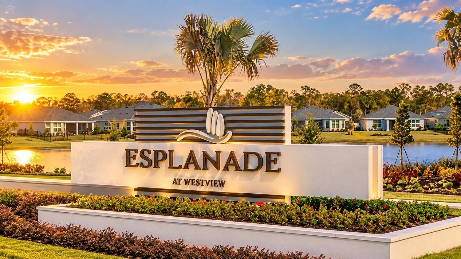 A entrada do Lennar at Esplanade