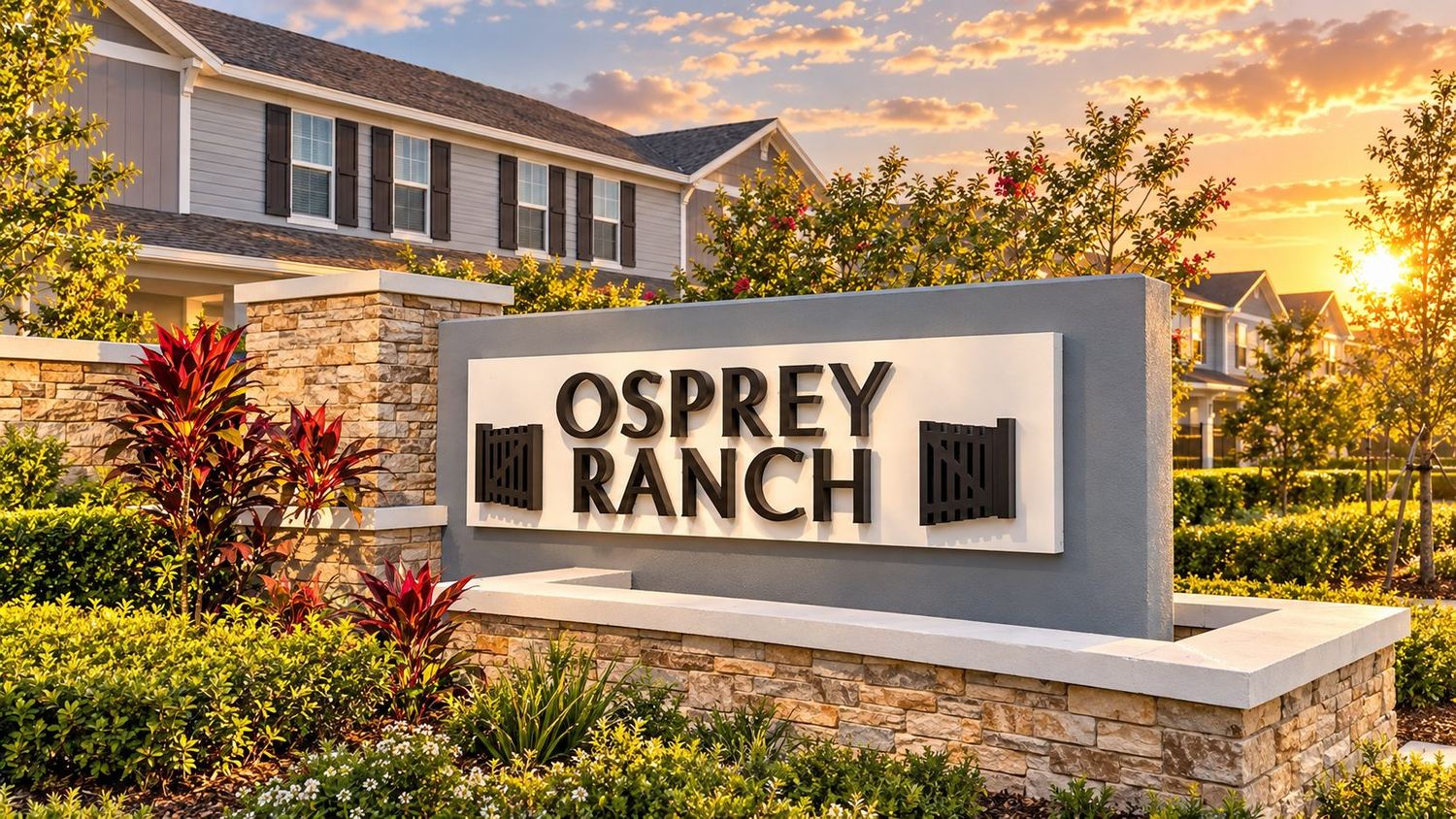 A entrada do Osprey Ranch