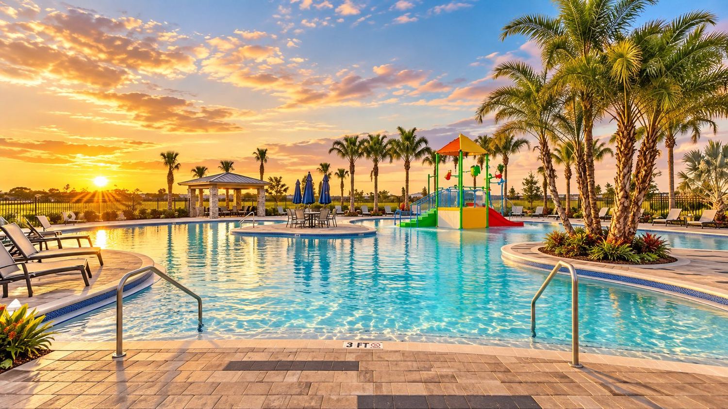 A piscina do Reedy Isle
