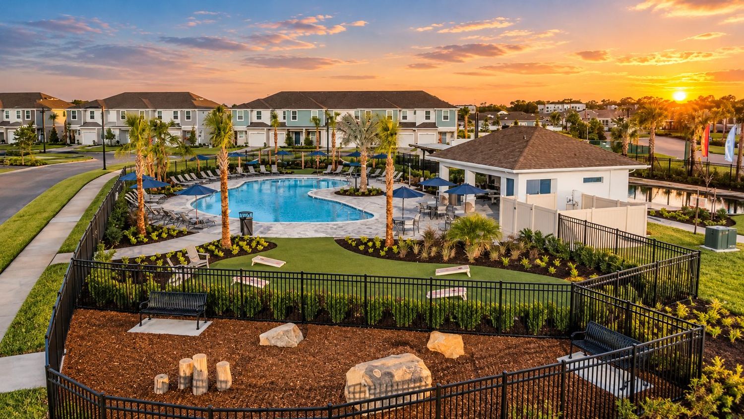 O playground e a piscina do Southloch