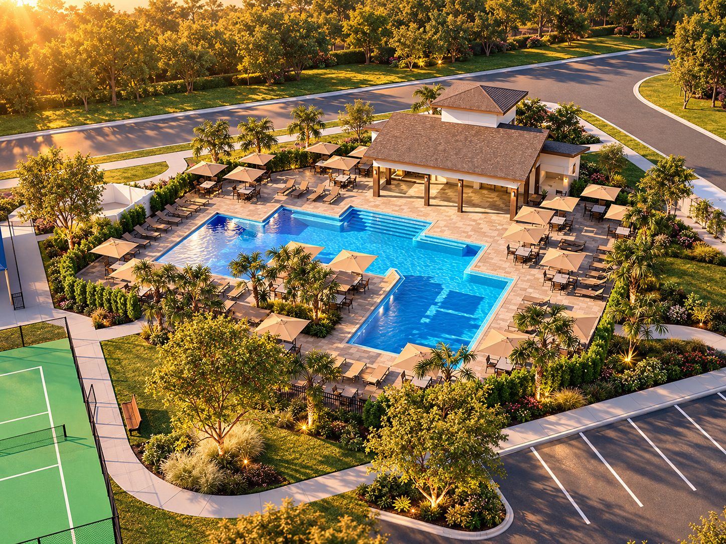 A piscina e a pool house do Sugarloaf Ridge