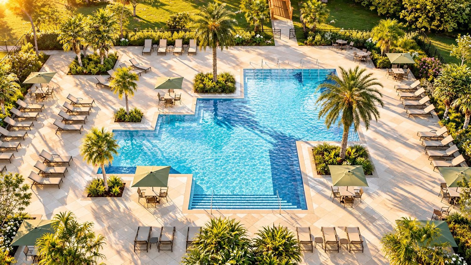 A piscina planejada do The Glades