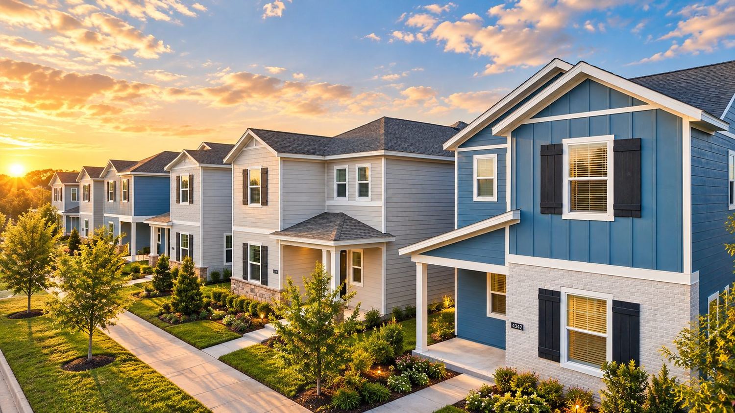 Townhomes e casas do bairro