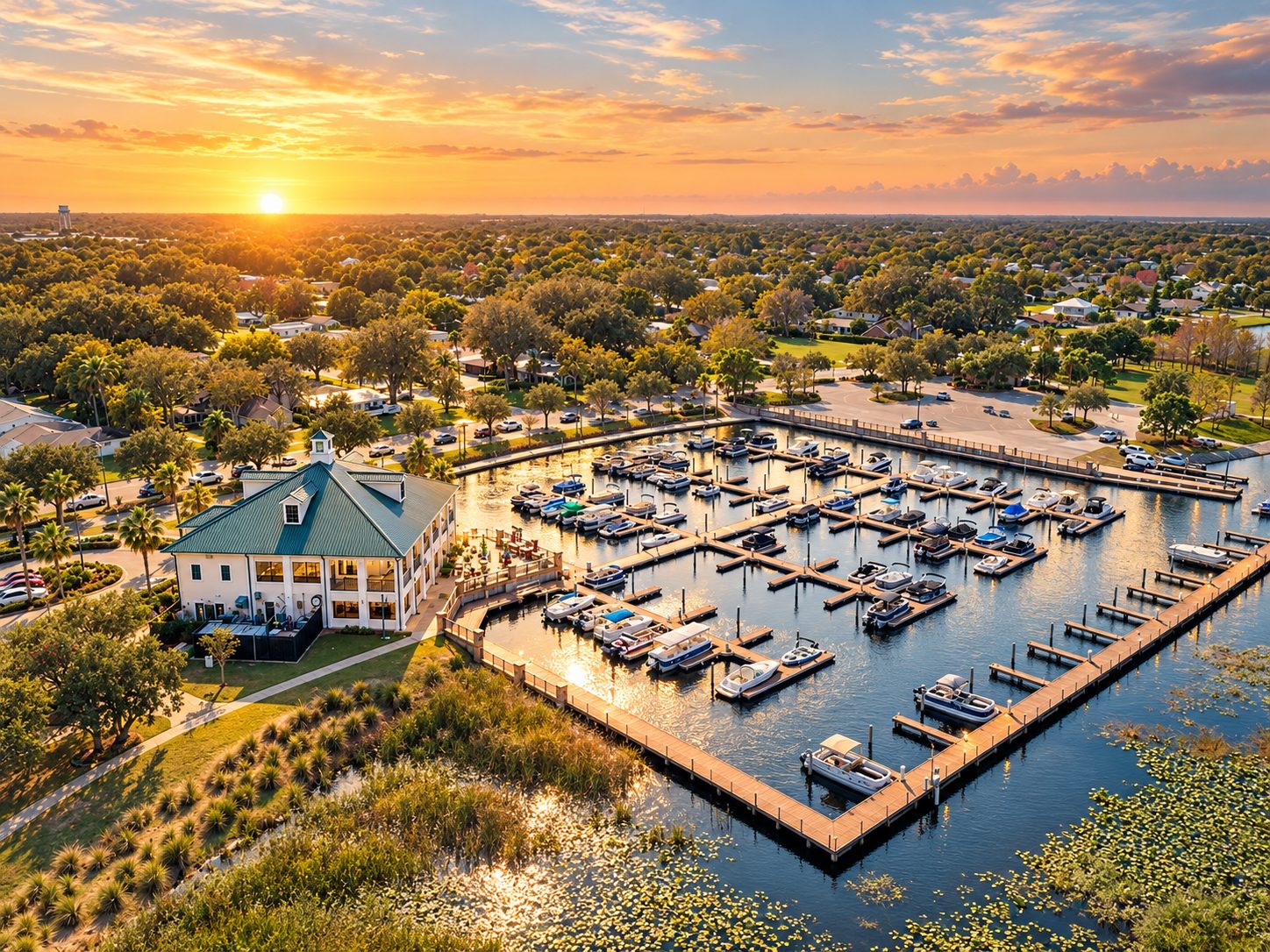 A marina do Lakefront, em St. Cloud