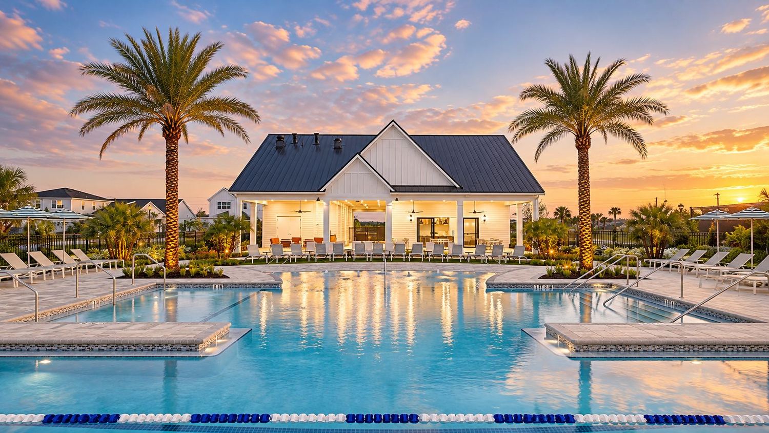 A piscina e o clube do Bronson Peak