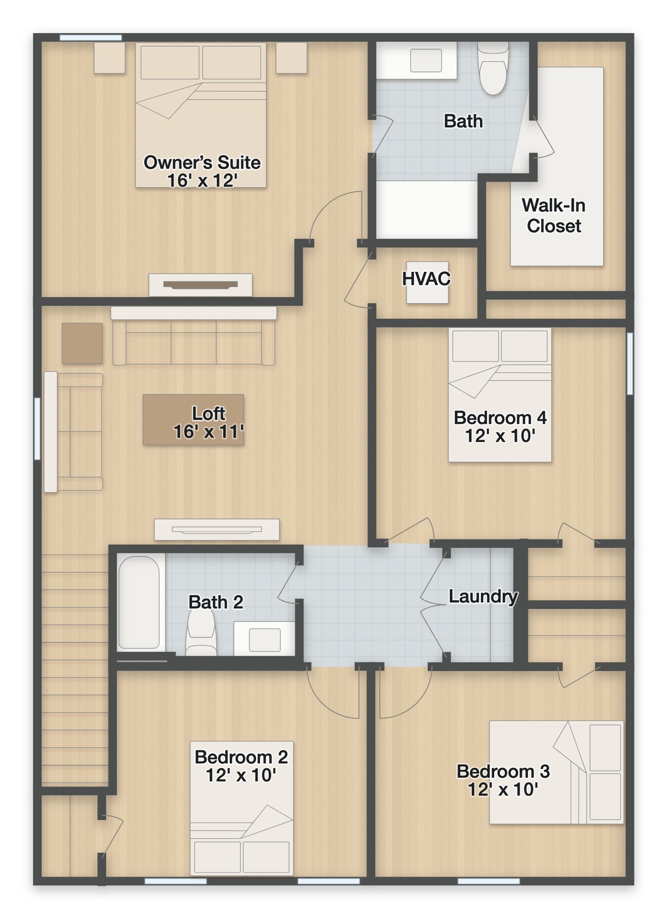 Planta Whitetail · 2º andar