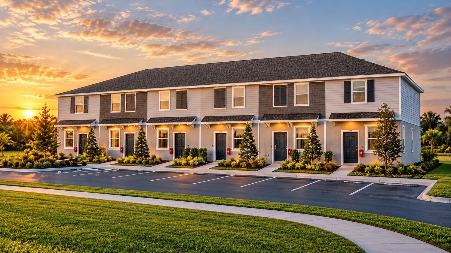 Fileira de townhomes