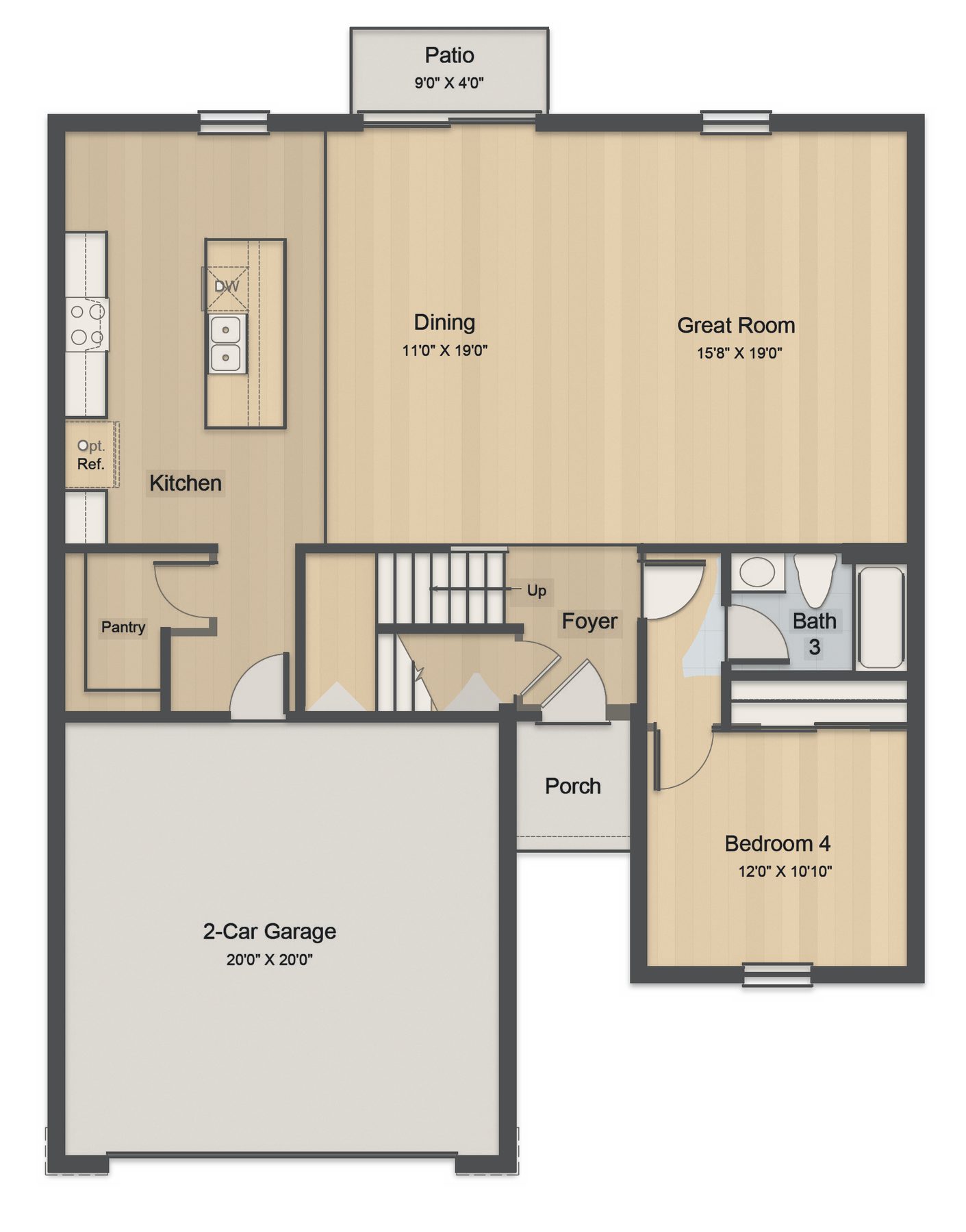 Planta Cottonwood · 1º andar