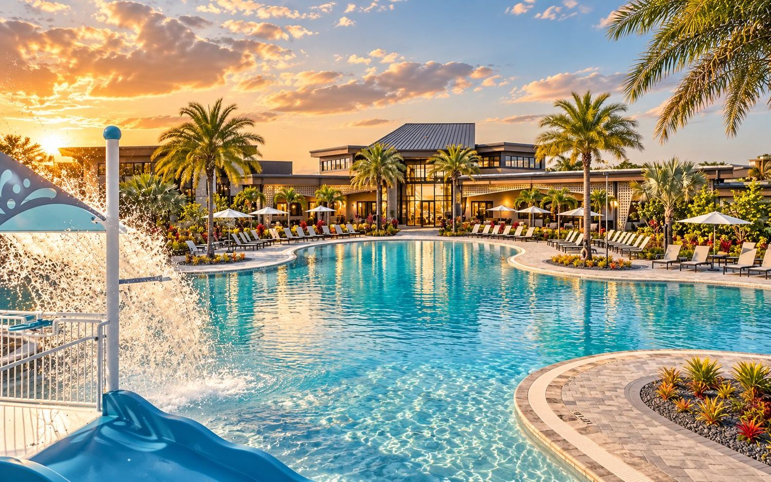 Piscina e splash park