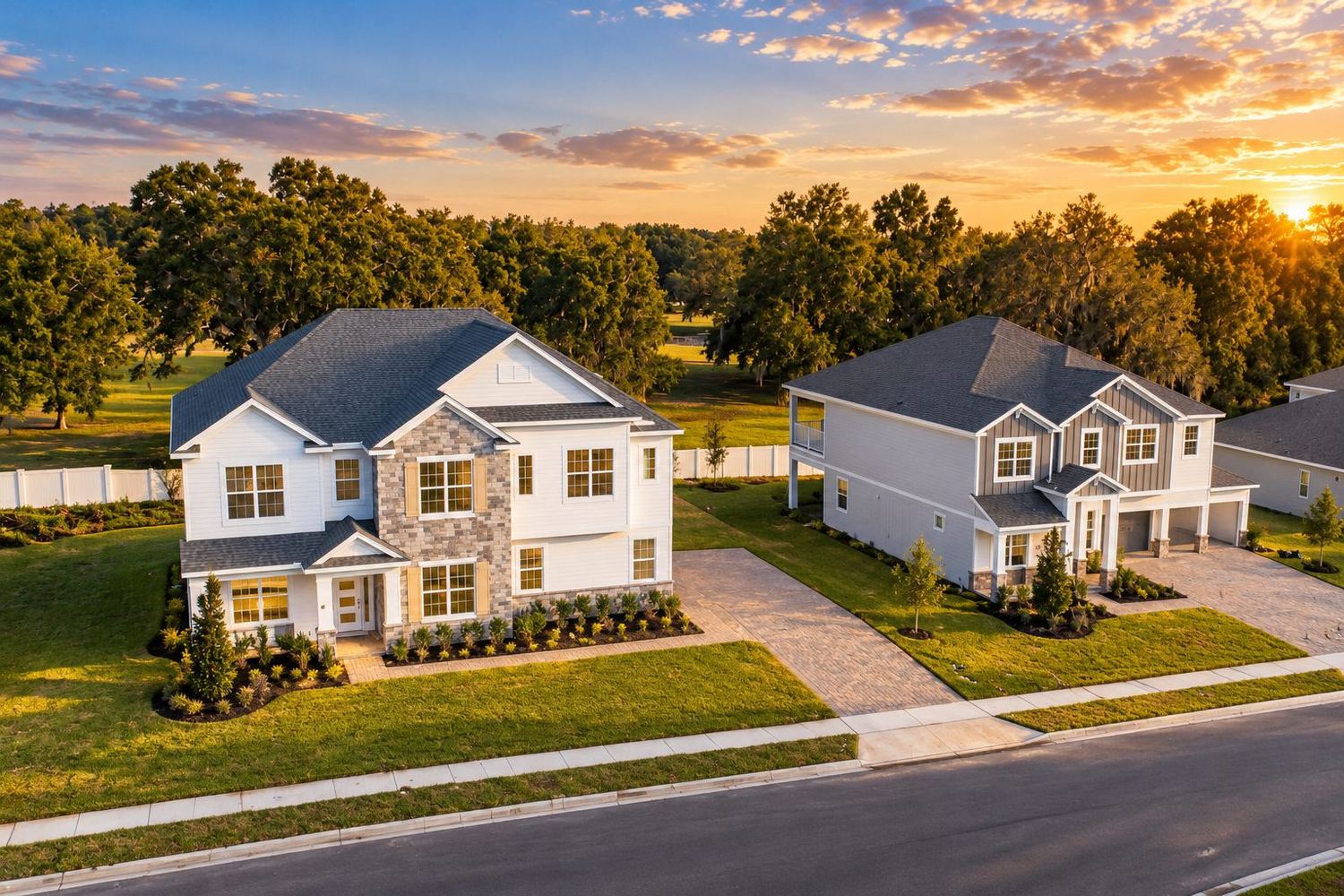 Casas do Willow Run vistas do alto