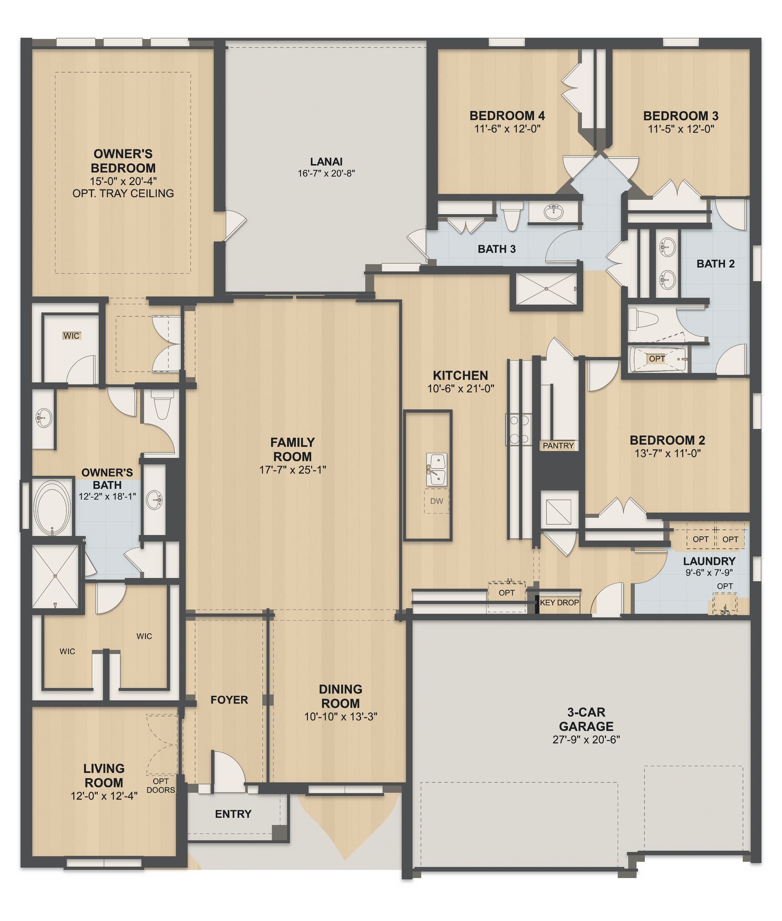 Planta Brookhaven FL · 1º andar