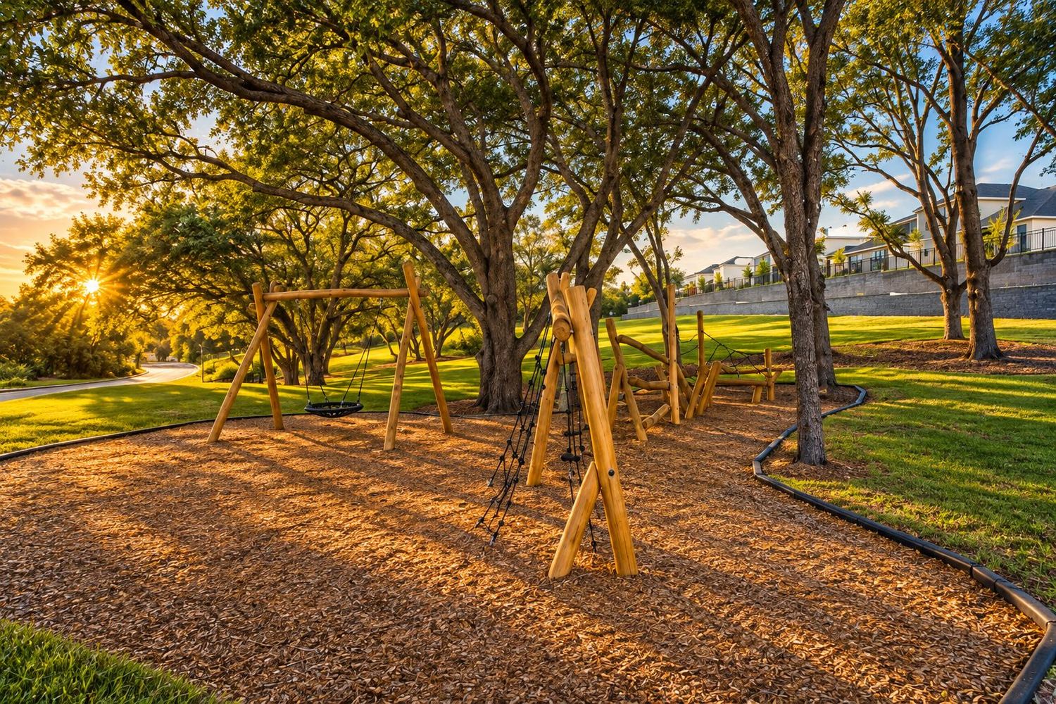 O playground do Wolf Lake Ranch