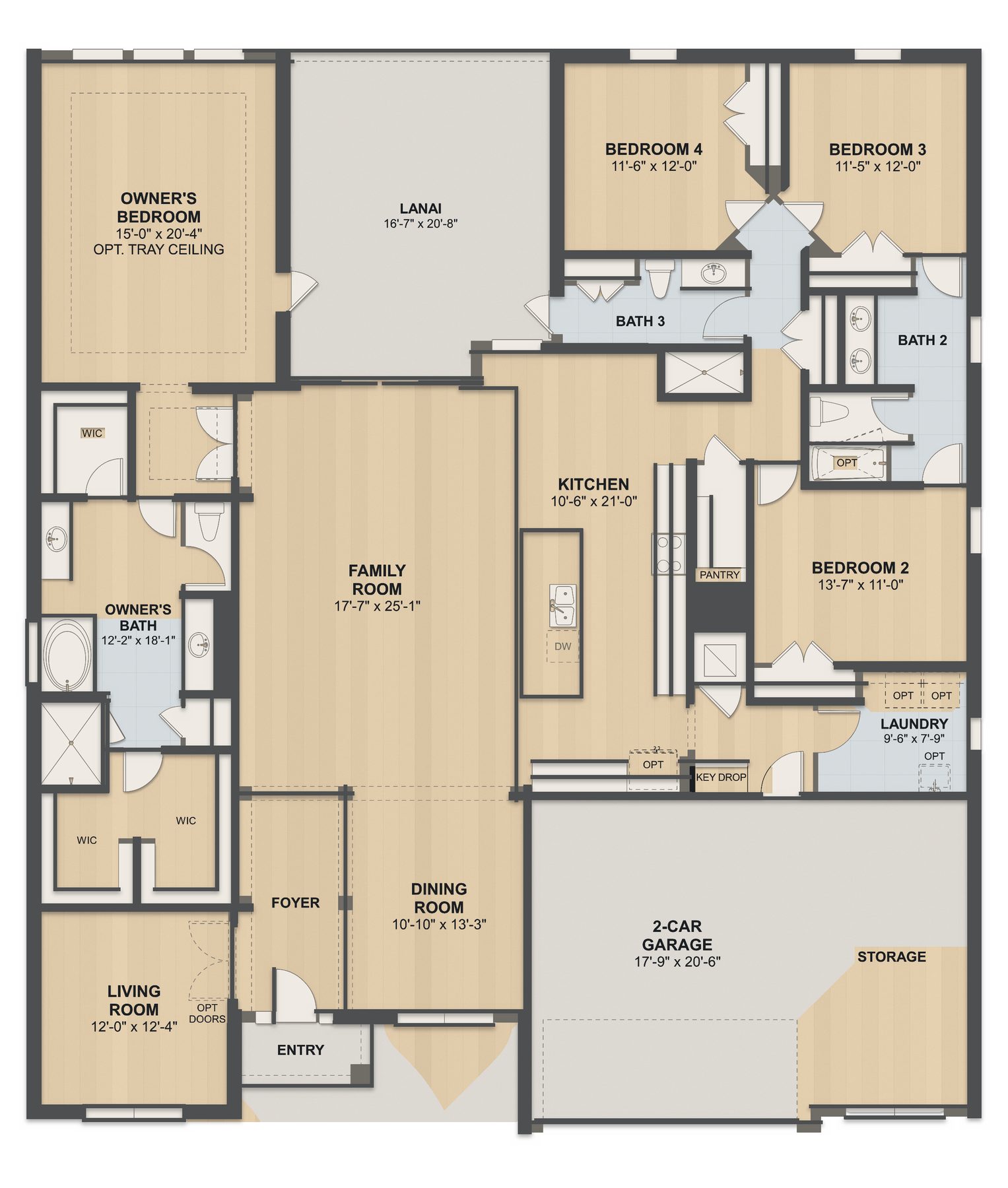 Planta Brookhaven FL · 1º andar