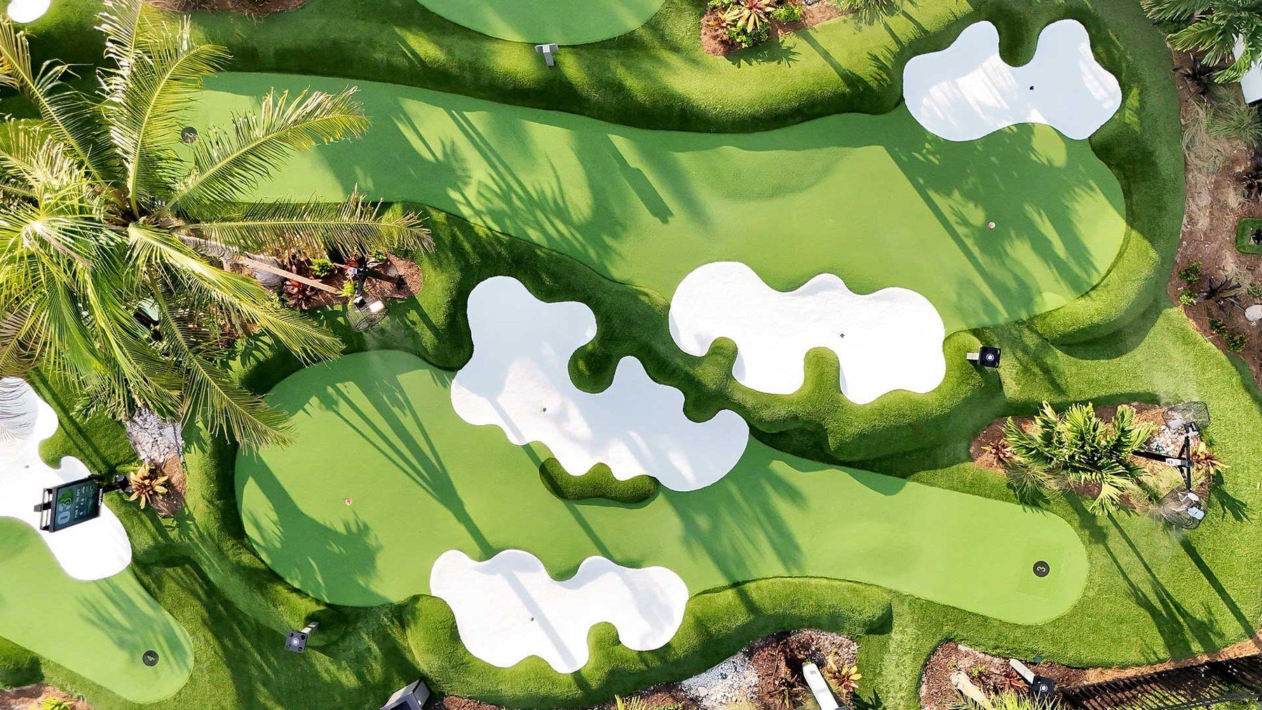 Minigolfe visto de cima